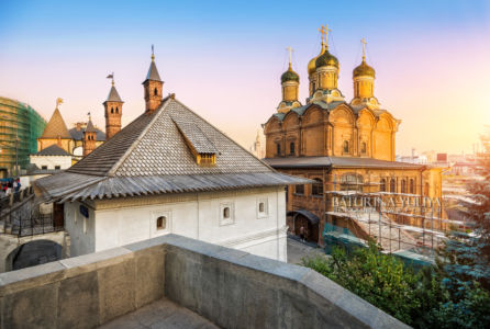 Прежний вид Знаменского монастыря, Варварка, Москва