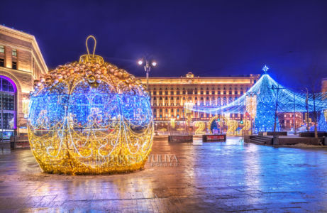 Новогодняя ель, Новый год, Лубянская площадь, Москва