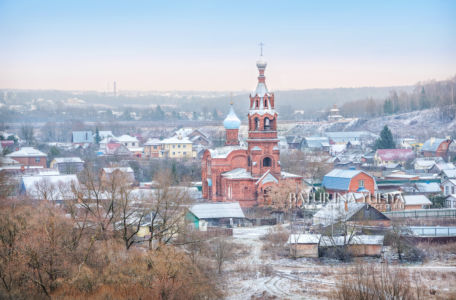 Введенская церковь, зимний Боровск 