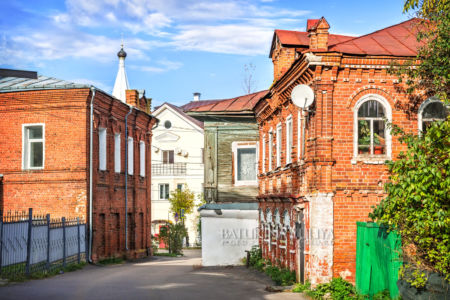 Старинные кирпичные здания, улица Нагорная, Гороховец, Владимирская обл.