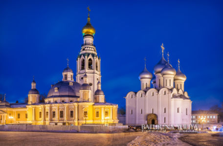 Воскресенский и Софийский соборы, Кремль, зимняя Вологда 
