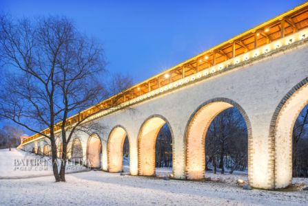 Арки акведука, Ростокино, Новый год, Москва 