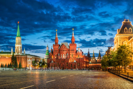 Многолюдная Красная Площадь, Московский Кремль, Москва