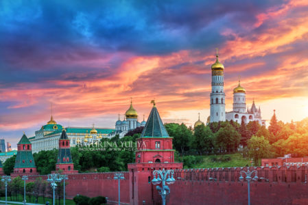 Огненный вечер над Кремлем, Московский Кремль, Москва