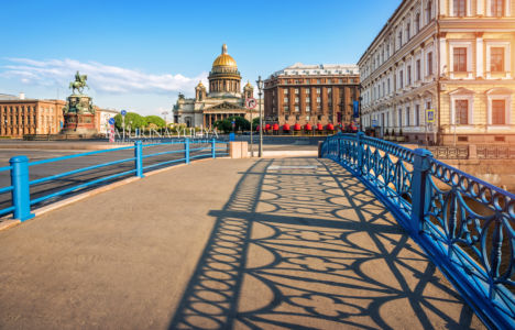 Исаакиевский собор и Синий мост, Санкт-Петербург