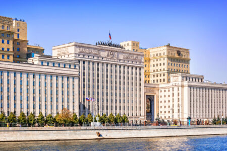 Москва-река с борта теплохода, Министерство Обороны, Москва
