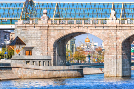 Москва-река с борта теплохода, Андреевский мост, Зачатьевский монастырь, Москва
